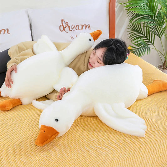50/90/130CM Funny Hot Goose Plush Stuffed Soft Duck Sleeping Pillow Sofa Cushion Kids Girlfriend Birthday Gift