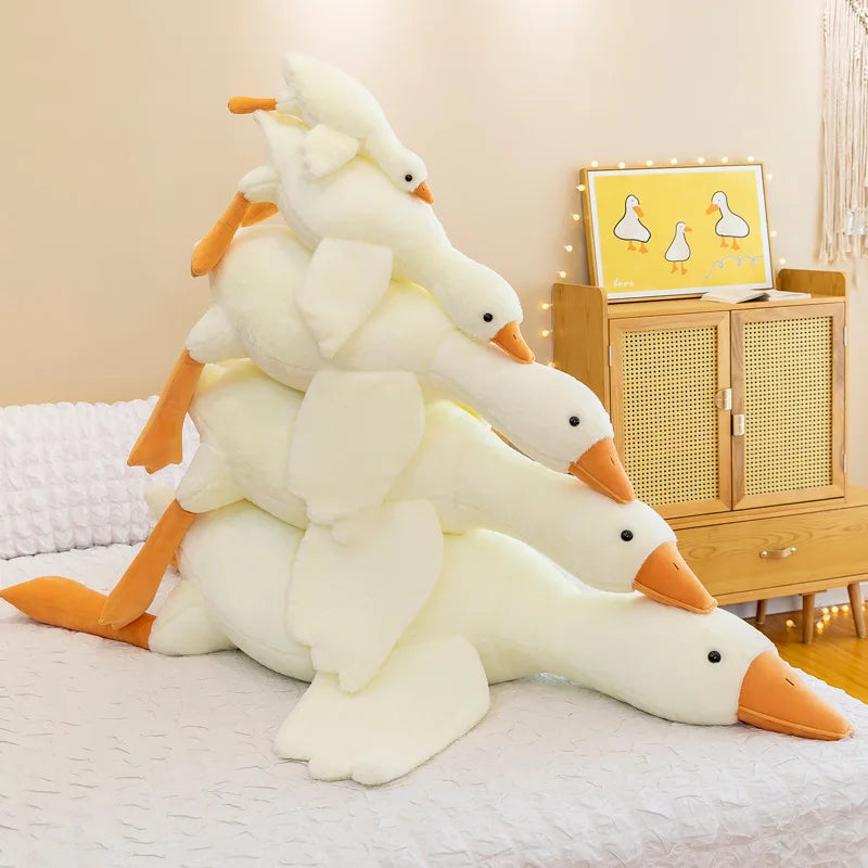 50/90/130CM Funny Hot Goose Plush Stuffed Soft Duck Sleeping Pillow Sofa Cushion Kids Girlfriend Birthday Gift