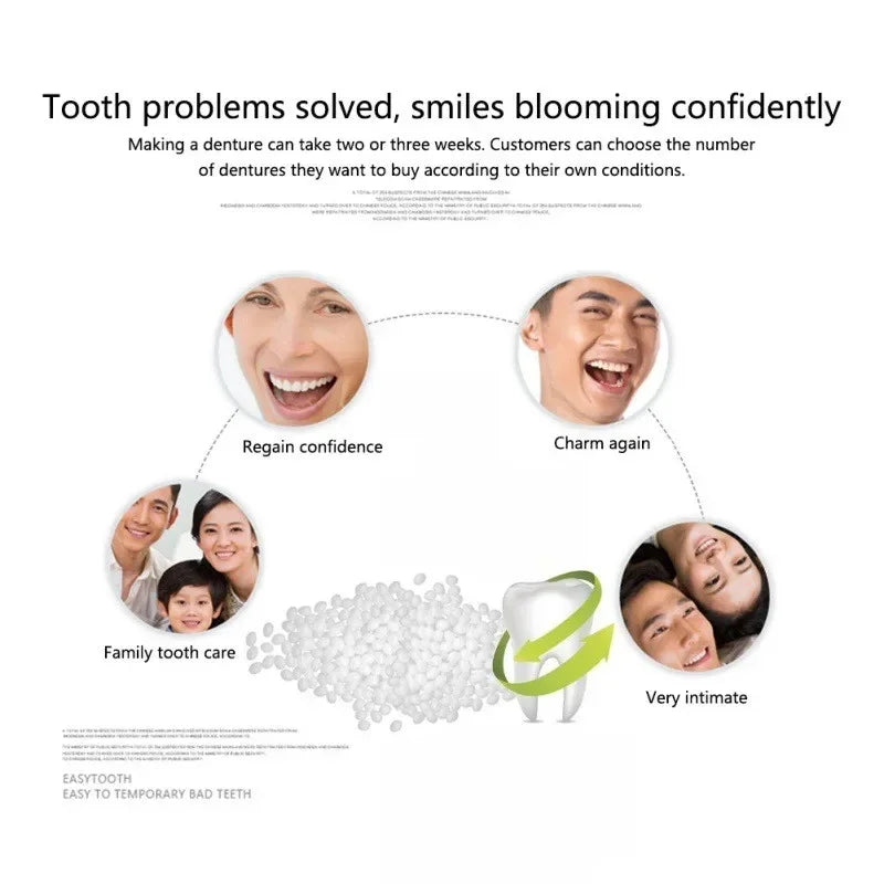 Temporary Tooth Repair Beads Missing Broken Teeth Dental Tooth Filling Material Food Grade FalseTeeth Solid Glue Denture اسنان